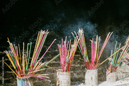 incense sticks in a temple