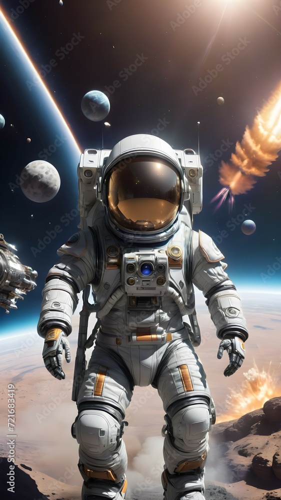 Fototapeta premium astronaut in space