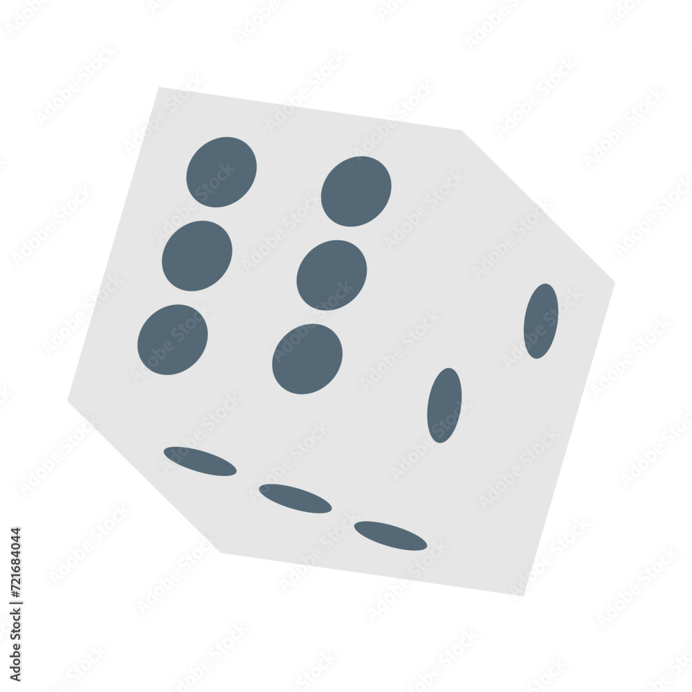 Fototapeta premium サイコロを表すカラースタイルのアイコン