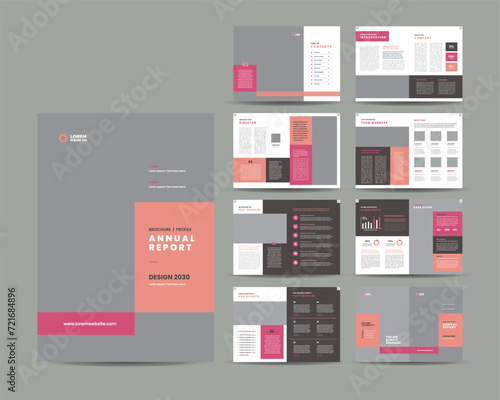 Corporate Business Brochure Design or Annual Report and Company Profile or Booklet and Catalog Design Template