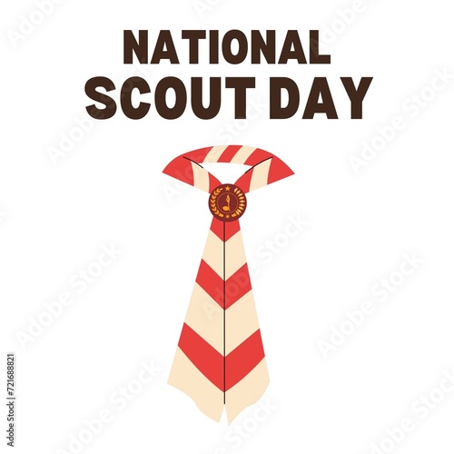 graphic of world scout day good for world scout day celebration. flat design. flyer design.flat illustration.