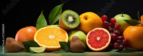 background of various fruit slices