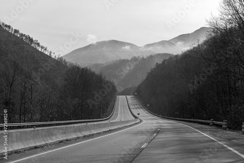 Interstate 40 in East Tennessee in Bad Weather photo