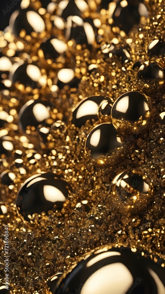 Fototapeta premium Golden bubbles