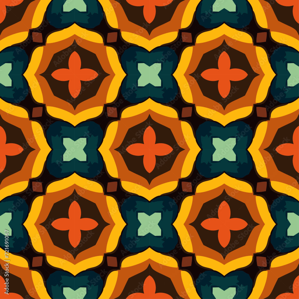 indian block abstract flower batik ornament indian block abstract flower batik ornament