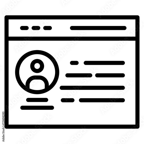Принти на полотні User Persona Icon