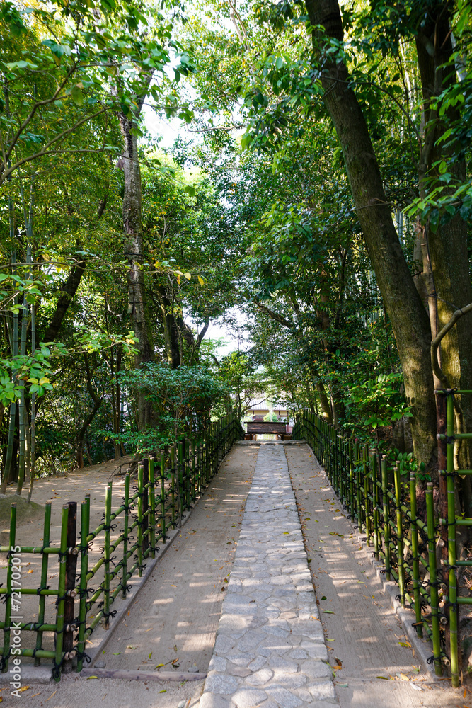 Fototapeta premium 新緑の頃の京都詩仙堂の風景