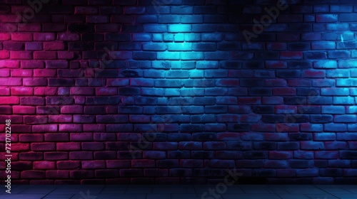 neon spectrum brick wall backdrop