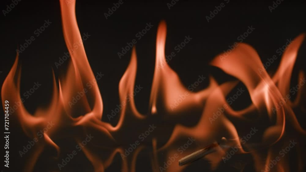 Matchstick Fire Burning in Slow Motion Part 3 Matchstick Fire Burning in Slow Motion Part 3