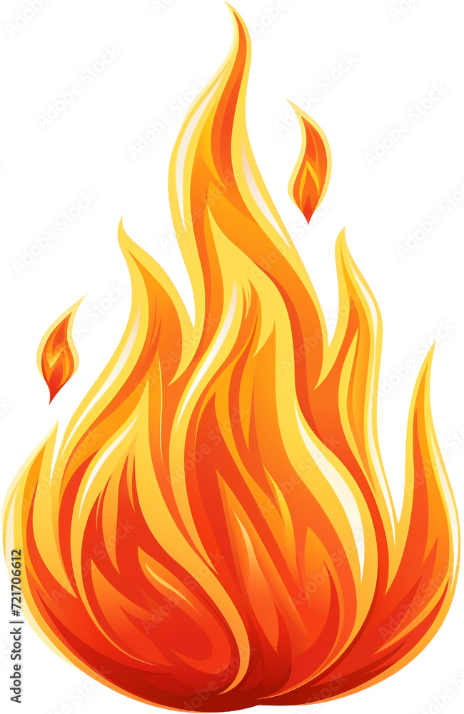 Flaming Fun: A Cartoon Illustration of Fire Flaming Fun: A Cartoon Illustration of Fire