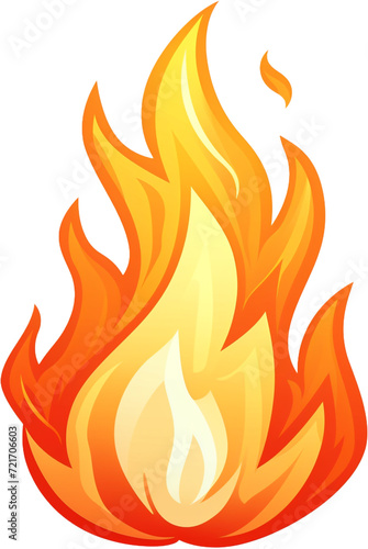 Flaming Fun: A Cartoon Illustration of Fire