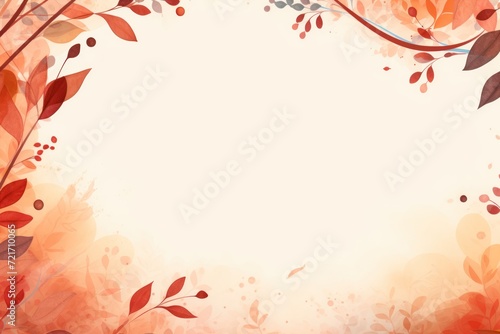 blank mock-up space with watercolor border barely noticeable colorful flower