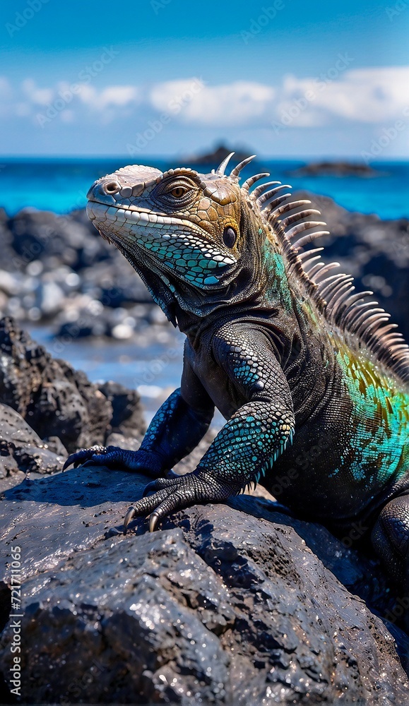 Fototapeta premium island land iguana
