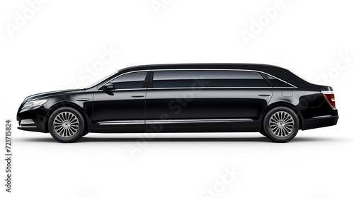 Elegant Luxury Limousine Cruising City Streets - AI Generated photo