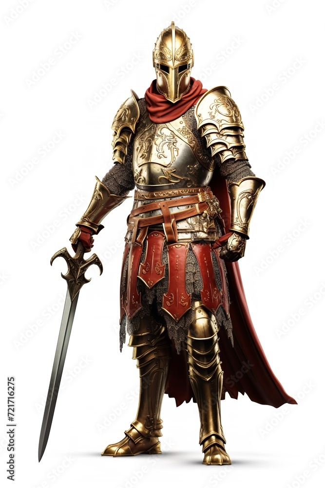 Gallant Medieval Knight, AI Generated