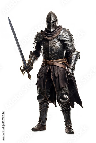 Obraz na płótnie Gallant Medieval Knight, AI Generated w salonie