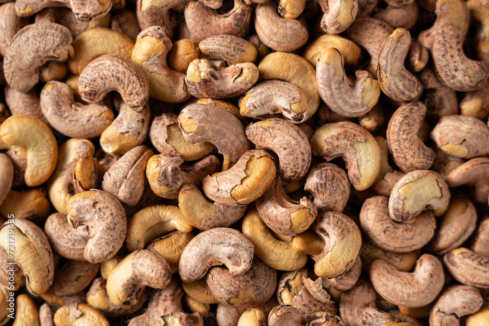 roasted salted cashew nuts texture background. roasted salted cashew nuts texture background.