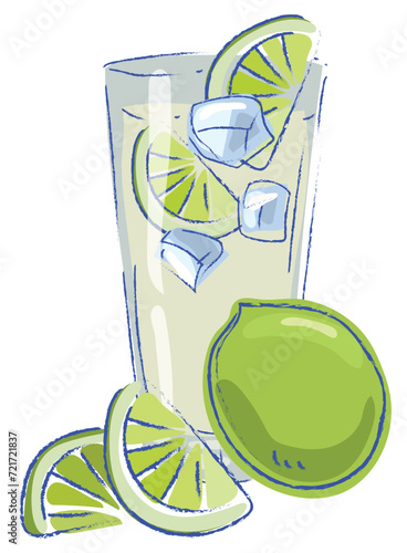 Vintage mojito drink, great design for any purposes. Healthy food.