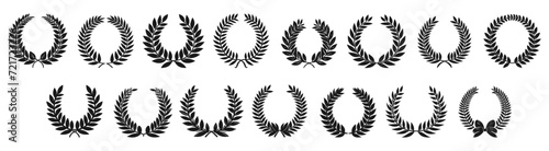 Laurel Wreath Vector Set - A Compilation of Honorary Emblems & Icons