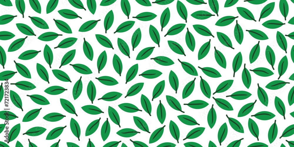 Minimalistic vector background of leaves, seamless pattern, banner	
