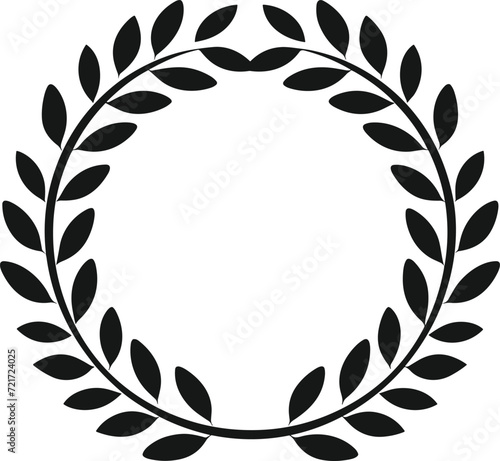 Olive Branch Wreath Vector for Peace and Victory Symbols