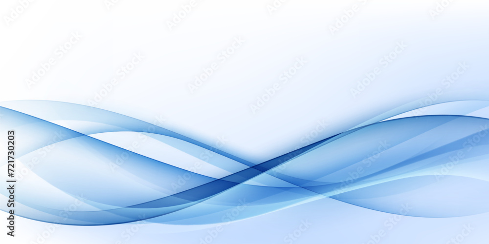 Obraz premium Modern blue wave background design, vector illustration