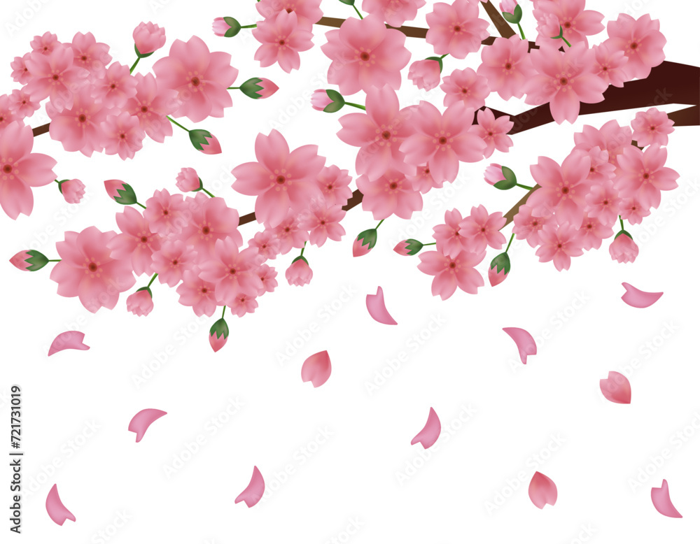 花びらが舞う背景素材 桜のイラスト 花びらが舞う背景素材 桜のイラスト