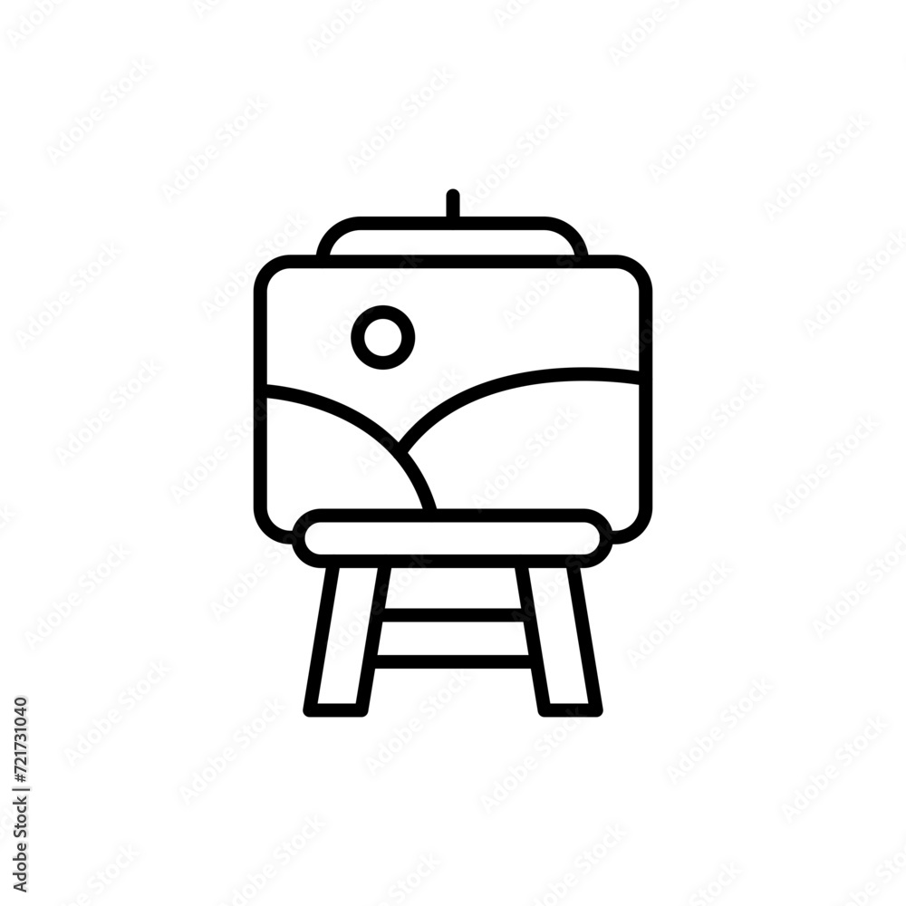 Canvas board outline icons, minimalist vector illustration ,simple transparent graphic element .Isolated on white background Canvas board outline icons, minimalist vector illustration ,simple transparent graphic element .Isolated on white background