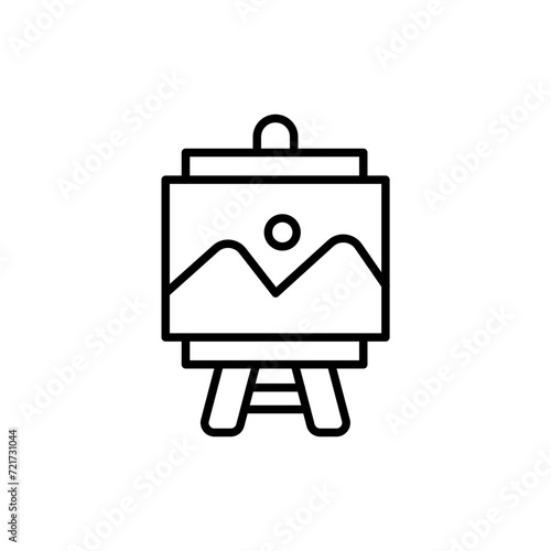 Canvas board outline icons, minimalist vector illustration ,simple transparent graphic element .Isolated on white background