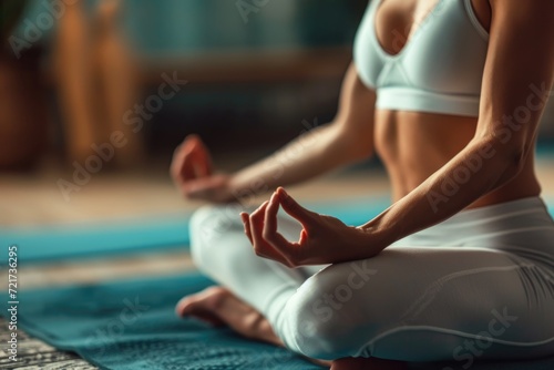 Woman in a meditation pose