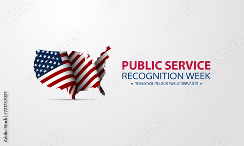 Happy Public Service Recognition Week Background Vector Illustration