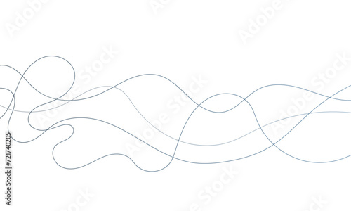 Wavy business curve lines on transparent background. Abstract ocean wave line background. Wave swirl, frequency sound wave, twisted curve lines with blend effect. Vector illustration.