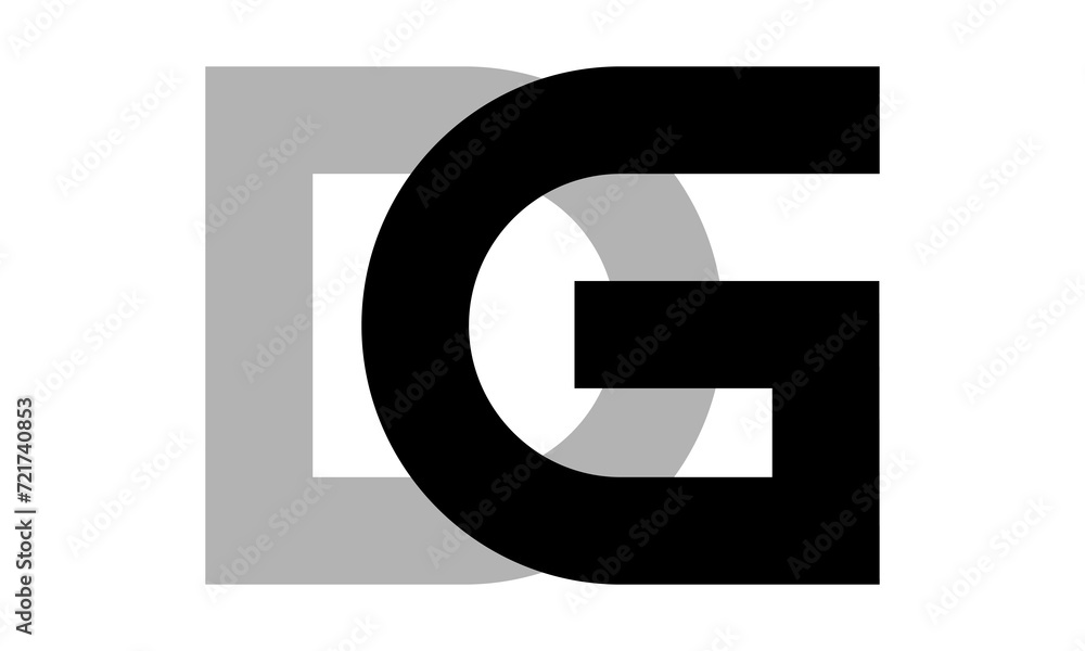 Obraz premium logo DG icon monogram