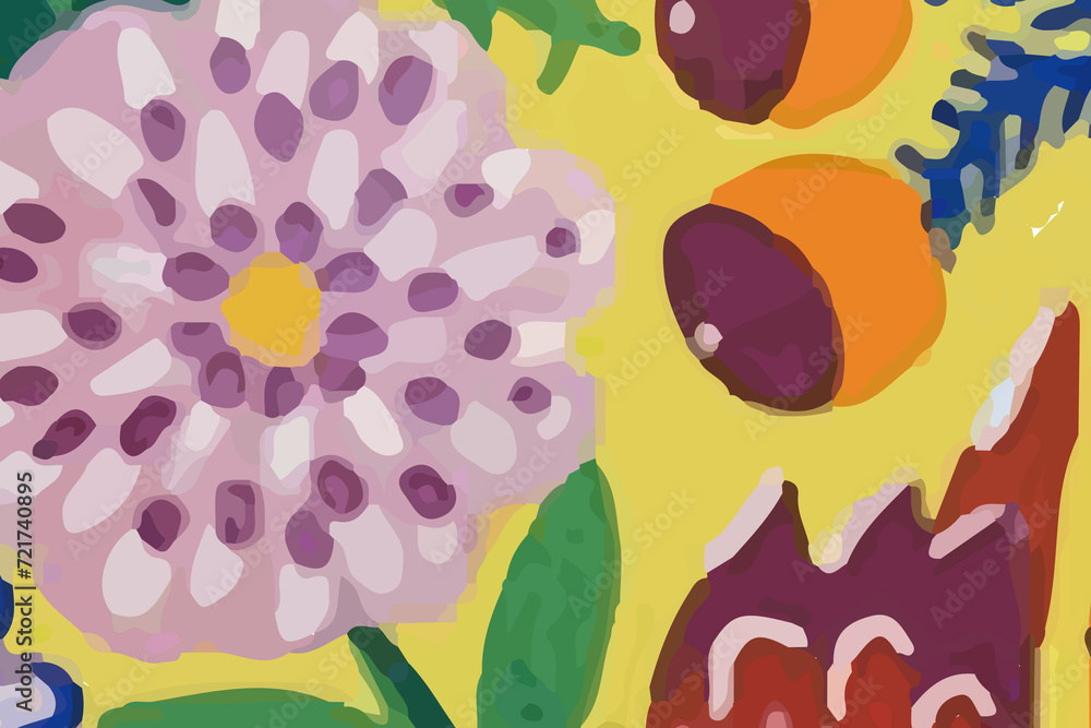 Watercolors and various flowers, marine creatures, and animals are beautiful Watercolors and various flowers, marine creatures, and animals are beautiful