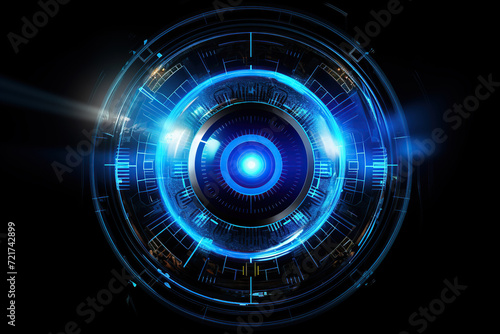 Abstract future technology concept. Futuristic virtual graphic touch user interface HUD. 