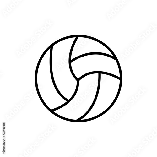 Volleyball outline icons  minimalist vector illustration  simple transparent graphic element .Isolated on white background