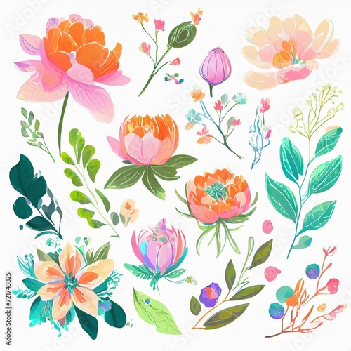 Wallpaper Mural Spring pastel Blooming floral Torontodigital.ca