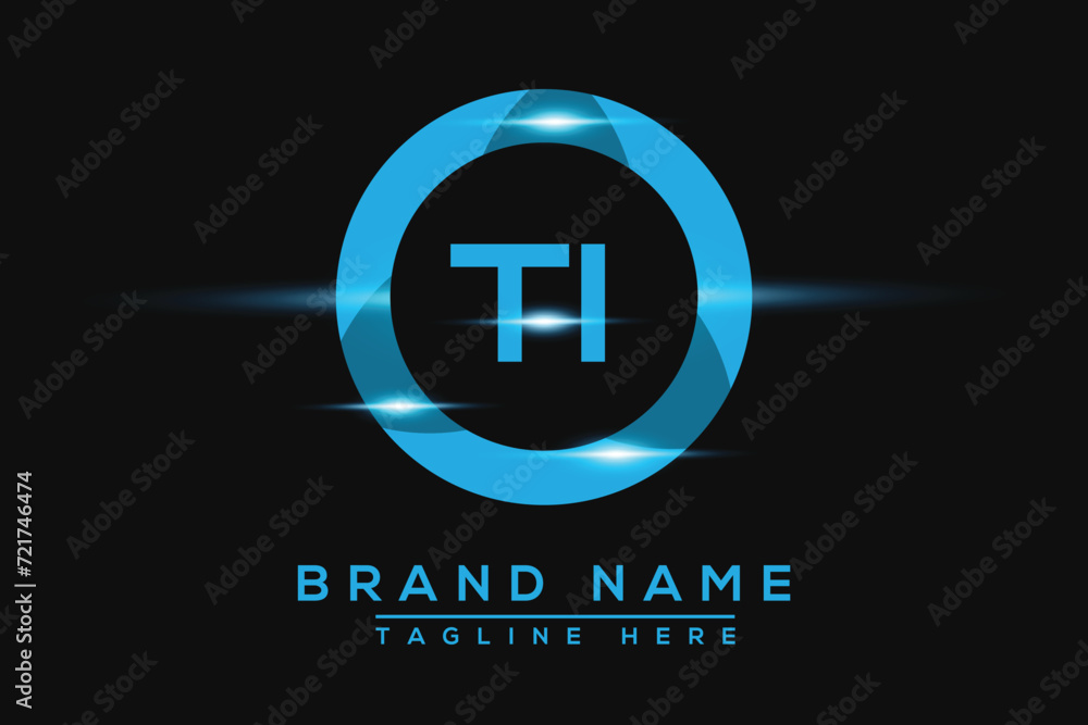 TI Blue logo Design. Vector logo design for business. TI Blue logo Design. Vector logo design for business.