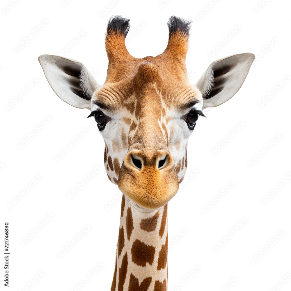 Fototapeta premium giraffe isolated on white