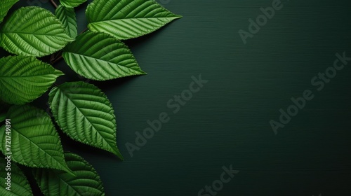 Background of green leaves on a green background. A place for text or advertising. A natural plant with lush foliage and leaf texture on the background.