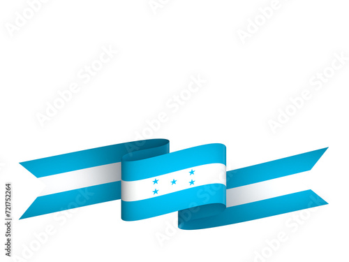 Honduras flag element design national independence day banner ribbon png
