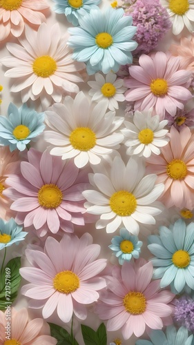 Pastel color flowers © Sarwono