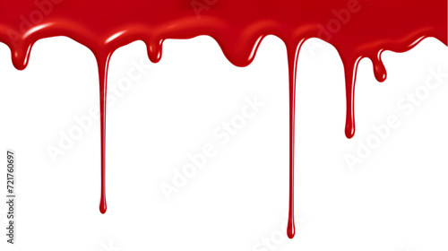 Red paint dripping photo