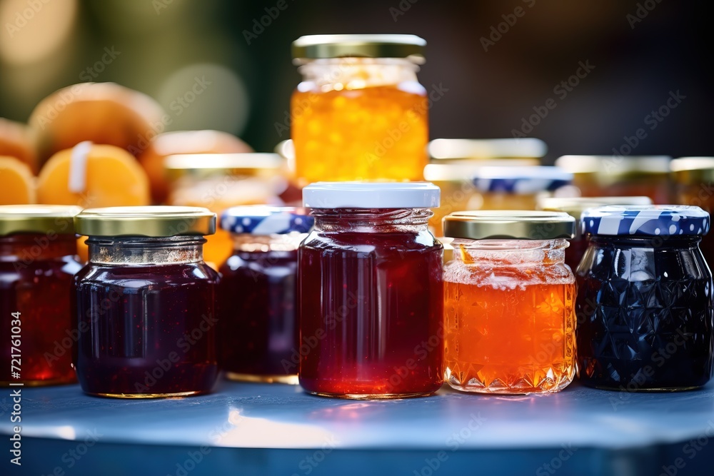various variations of homemade jam various variations of homemade jam