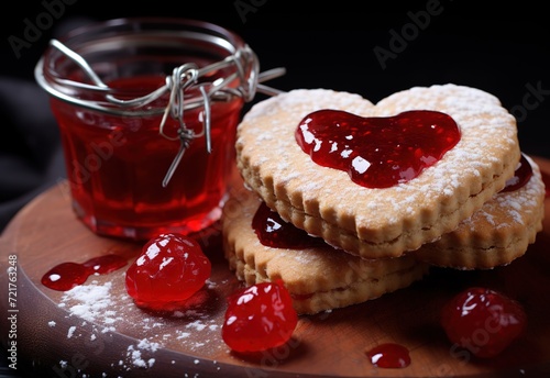 Homemade strawberry jam biscuits, delicious, your brand of jam, biscuits