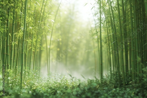 Relaxing bamboo background Create a calm and natural atmosphere © Saowanee