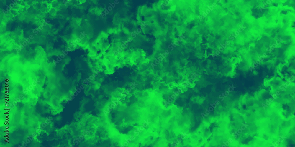 Abstract dynamic texture with soft green clouds on dark background. Defocused Lights and Dust Particles. Watercolor wash aqua painted texture grungy design.	
