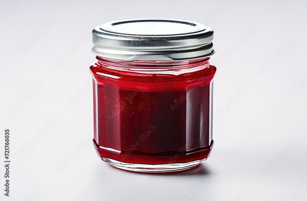 Homemade strawberry jam is delicious, hygienic, in a special jam bottle, long lasting Homemade strawberry jam is delicious, hygienic, in a special jam bottle, long lasting