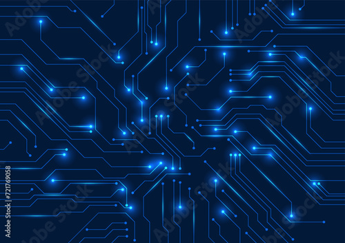 Circuit board technology background, The circuit board sends signals to the operation of electronic devices, with light. Vector illustration