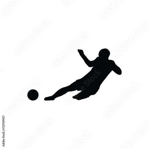football soccer player silhouette vector